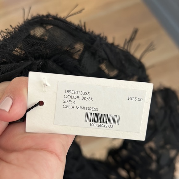 NWT Milly black Celia mini dress 4 -New with tag - Picture 3 of 4